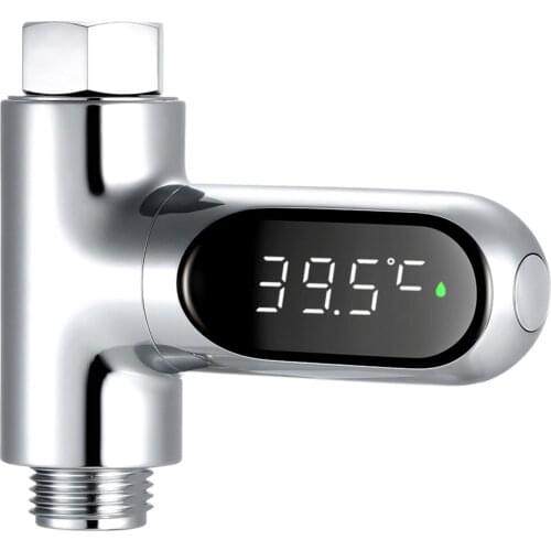 Digital Shower Thermometer LED Display Water Meter Bath Temperature Monitor Water-temperature Measuring Instrument