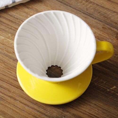Colorful Coffee Maker V60-01 screw thread inside Ceramic Coffee Dripper Coffee Brewer drip cup for 1-2 people