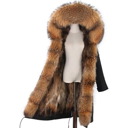 FURTJY Women's Parkas With Natural Fur