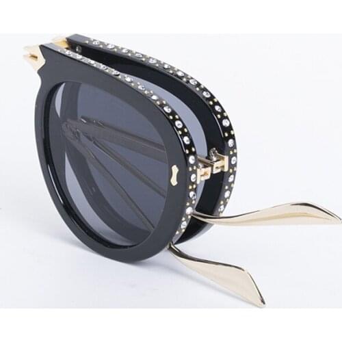 Hot Shades Men Womens Luxury Big Metal Frames Diamond Oversized Sunglasses