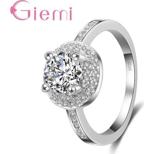 Hot Selling New Fashion Women Finger Ring Female White Crystal Rings Jewelry Wedding Accessories Wholesale