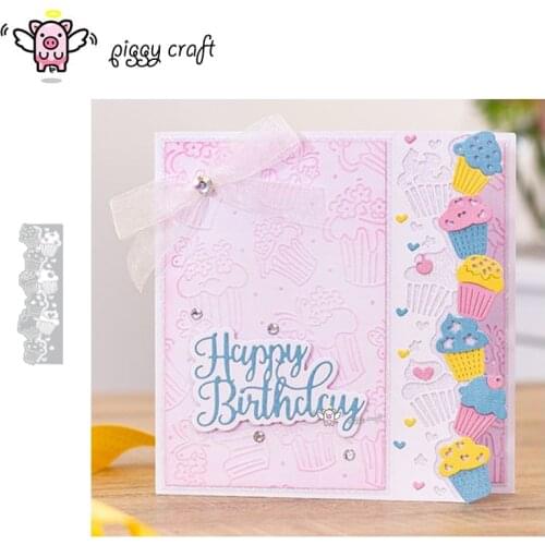 Piggy Craft metal cutting dies cut die mold Cake ice cream edge frame Scrapbook paper craft knife mould blade punch stencils die