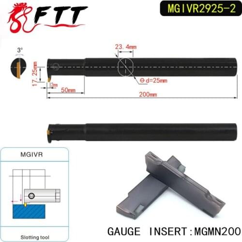 MGIVR2925-2 Intermal Parting and Grooving Turning Tool Holder For MGMN200 Insert Right Hand Bars MGMN 200