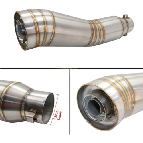 Motorcycle modified exhaust pipe exhaust pipe S type GP MP imitation stainless steel pipe Moto universal MT03 MT07 MT09 MT10 R1