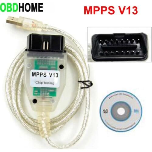 MPPS V13.02 V13 K CAN Flasher Chip Tuning for Fiat ECU Programmer Remap OBD2 MPPS Professional Diagnostic Cable for Citroen