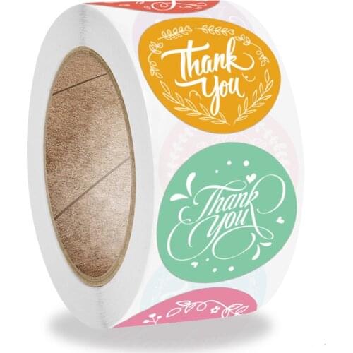 100-500PCS Thank You Stickers Thank you for Supporting My Small Business Label Stickers For Packaging Box Stationary Decoration