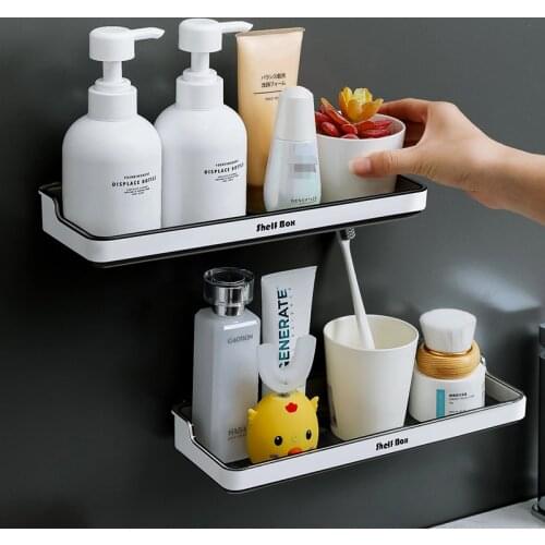 Bathroom Shelf Wall Mounted, No Hole Washing Table, Bathroom Shelf Storage Shelves for Wall Storage Rack