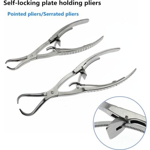 Orthopedic Self-locking fixed pliers Bone holding forceps Stainless steel Orthopedic Pet Surgical Instrument