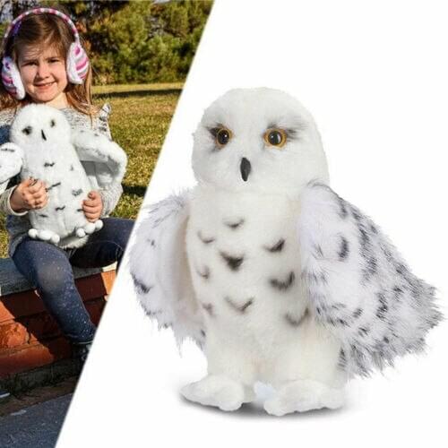 Owl Plush Doll Cuddle Toy Legend Snowy Owl Stuffed Simulation Animal Plush Doll Home Car Ornament Adult Children Gifts Furry Toy