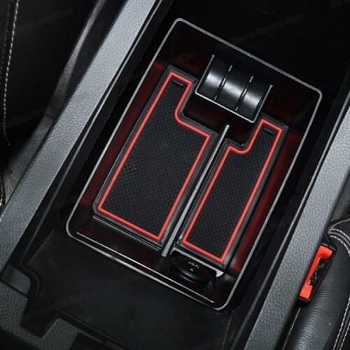 Lsrtw2017 Car Interior Center Armrest Plate Storage Box Trims for Ford Kuga Escape 2017 2018 2019 Accessories Auto Styling