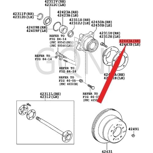 Brake drum right oil baffle pad 2007-Toy ota LAN DCR UIS ERT UND RA rear axle shaft paper pad L/R oil baffle pad