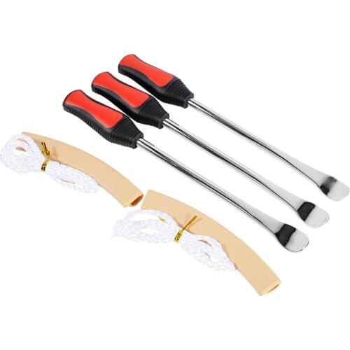 Car Styling 3 Tire Lever Tool Spoon + 2 Wheel Rim Protectors Tool Kit for Motorcycle Bike Tire Changing Removing