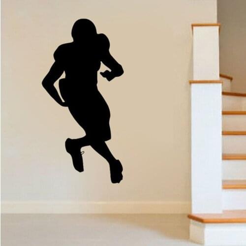 ZOOYOO American Football Player Wall Decal Sticker Sports Home Decor Removable Living Room Bedroom Decoration Murals