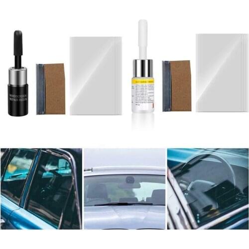 1 Set Car Glass Nano Repair Fluid Glass Crack Chip Windscreen Repair Car Windshield Repairing Kit Sealers Glue