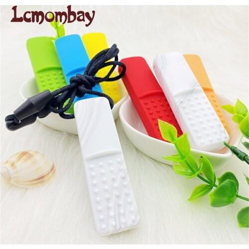 1Pcs ADHD Kids Silicone Teether Kids Chew Necklace Sensory Chewy Pendant Oral Motor Toys Therapy Tools for Autism Special