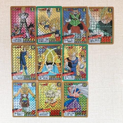 10pcs/set Dragon Ball Z GT Fierce fight No.9 Super Saiyan Heroes Battle Card Ultra Instinct Goku Vegeta Game Collection Cards