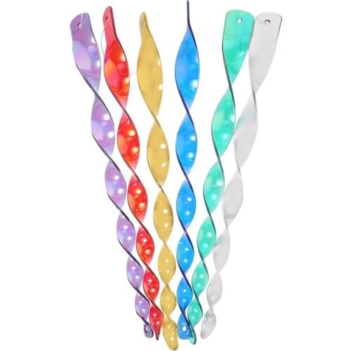 12Pcs Bird Repellent Rotating Rod Reflective Wind Spiral Scare Bird for Garden