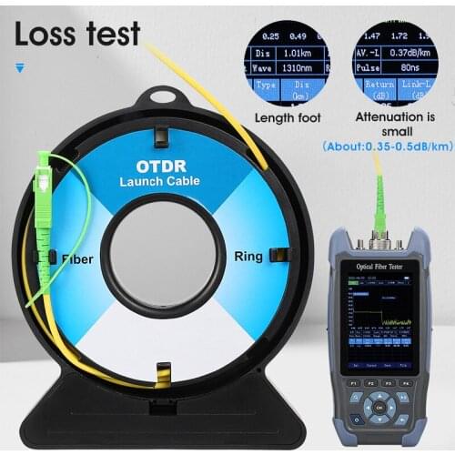 Free shipping OTDR Dead Zone EliminatorFiber Rings 1000M Fiber Optic OTDR Launch Cable Box 1Km SM 1310/1550nm SC/APC SC/APC