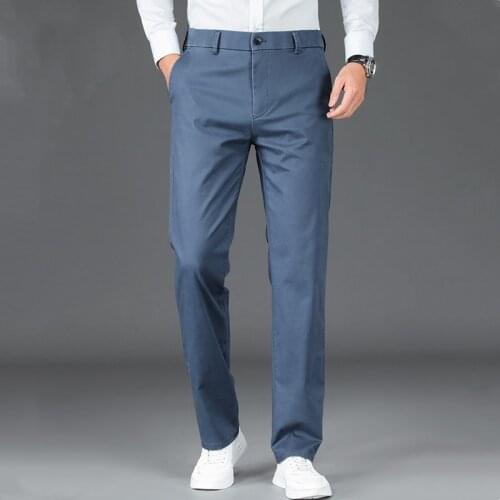 New High Quality Men Suit Pants Casual Office Cotton Trousers Business Pants for Men Wedding Party Dress Social Mens Sweatpants