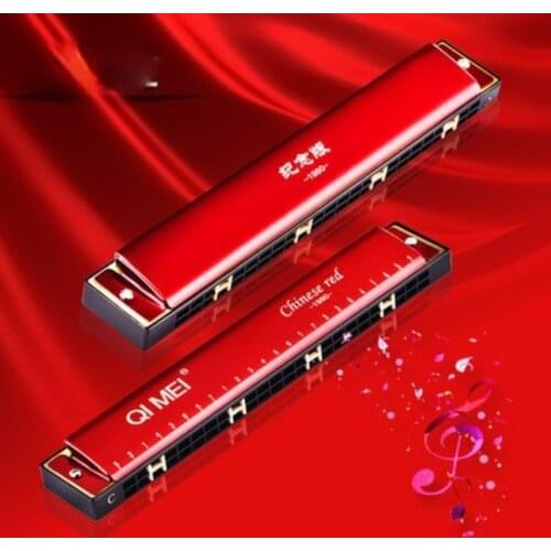 Mini Children Chromatic Harmonica Professional 24 Hole Mouth Harp Accordion Instrument Armonica A Bocca Metal Instrument ED50KQ