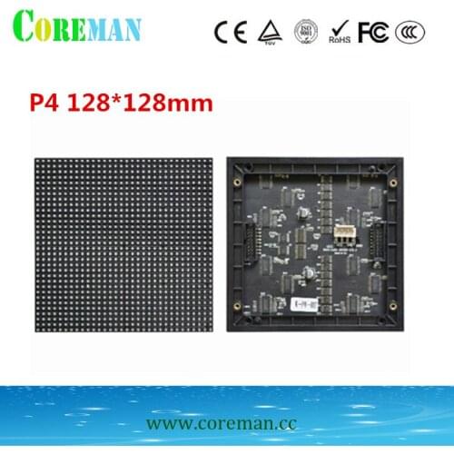 HD hdmi high brightness p4 128*128mm module p4 led billboard p4 led panel for p4 rental led cabinet 512*512mm