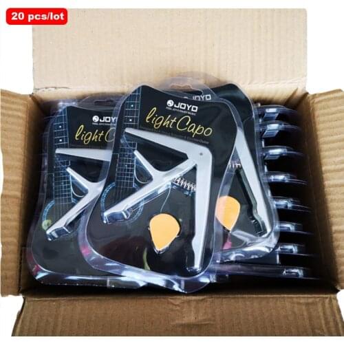 20 pcs/lot JCP-01 Colorful Plastic Guitar Capo for 6 String Guitars Black Silver Wood colors with picks guitarras Free shipping