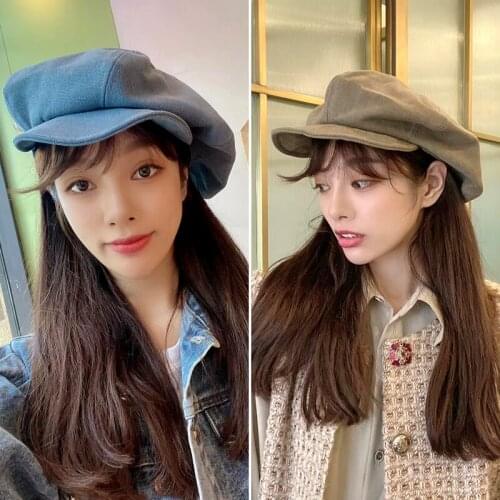 INS Beret For Women Solid Plain Octagonal Newsboy Cap Ladies Casual Adjustable Cotton Linen Hat Girls Painter Gorros