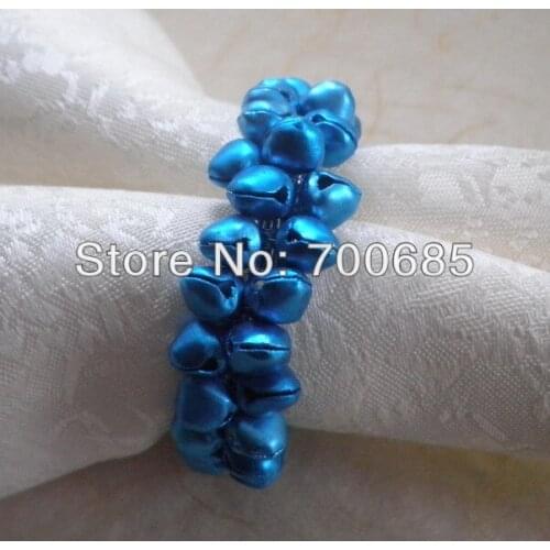 Napkin ring jingle bell christmas decoration, beaded wedding napkin holder