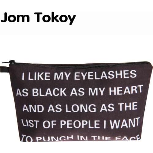 Jom Tokoy 3D Printing Cosmetic Bag Fashion Women Brand makeup bag