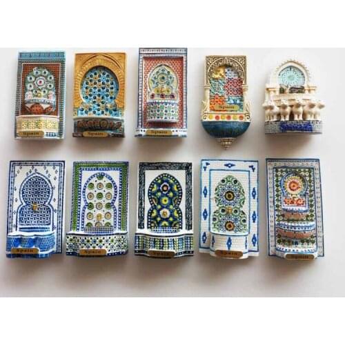 Creative fridge magnet paste, Spain Granada Alhambra Palace Lion Garden decoration crafts