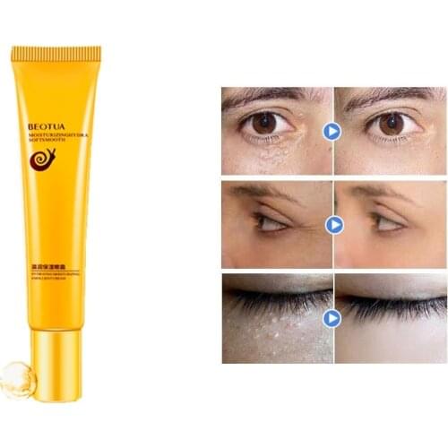 Hyaluronic Acid Vitamin E Eye Cream Delicate Bright Smooth Herbal Snail Rich Flexibly Extract Anti-Puffiness Dark Circle Serum