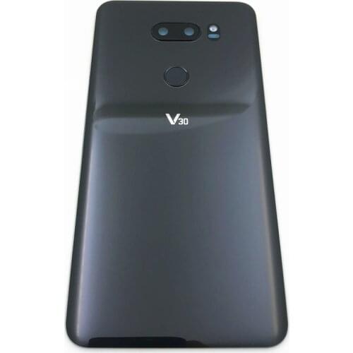For LG V30 H930DS VS996 Battery Cover Door Rear Glass Housing Case With Camera Lens And Fingerprint Replacement Parts