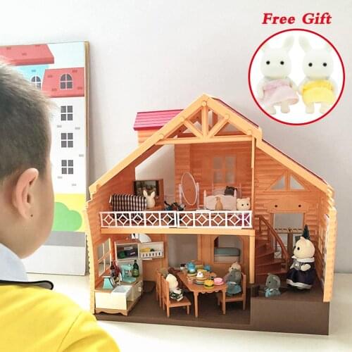 Doll House Furniture Diy Miniature Dollhouse Accessories Toys For Kids Birthday Gifts 1/12 Forest Animal Family Dolls Decoration