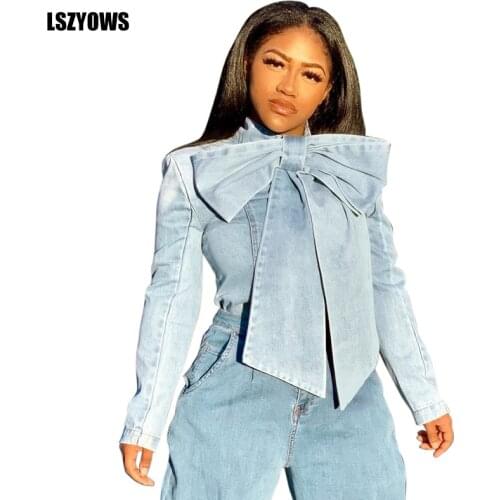 LSZYOWS Womens Denim Shirts