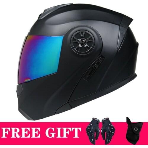 Flip Up motorcycle helmet Professional Racing full face Helmet modular Interior Visor Safety Double Lens Unisex casco moto DOT