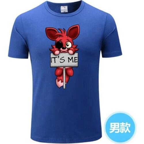 2020 its me Kawaii FNAF Plush Foxy Men T Shirt T-Shirt O-Neck tshirt Man Children kids Women Clothing Teenage Boy T Shirt DG-99