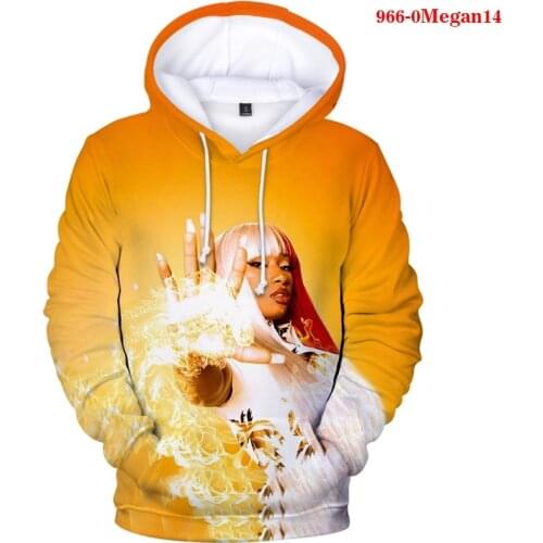 Megan Thee Stallion 3d Print Men Hoodies Casual Crewneck Sweatshirt Megan Thee Stallion Print Pullover Hoody Boys HipHop Fashion