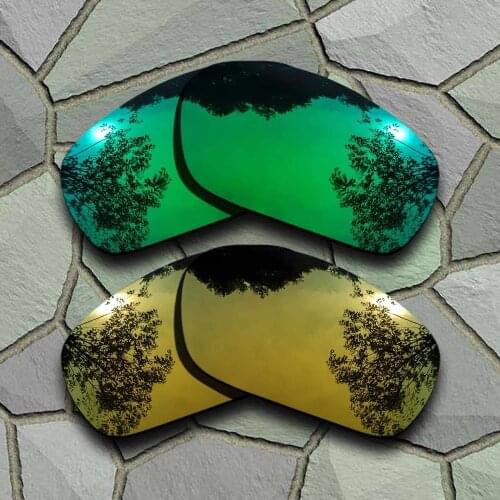 Jade Green&Yellow Golden Sunglasses Polarized Replacement Lenses for Jawbone