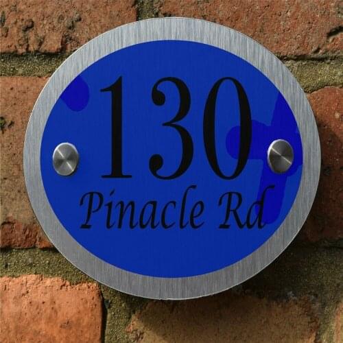 DIY House Number House Aluminium Composite Sign Plaques Door Number Sign Personalised Plate 2 Sizes