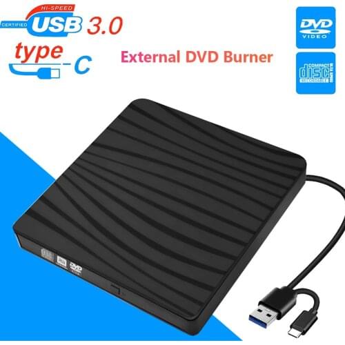 USB 3.0 Slim External DVD RW CD Writer Drive burner Drive-free Disk Reader Player Optical Drives for Laptop PC Tablet dvd burner