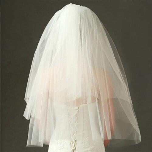 Tulle Wedding Dress Veils Fluffy Mesh White Multi Layer Bridal Hair Veil Comb Bride Fairy Marriage Accessory