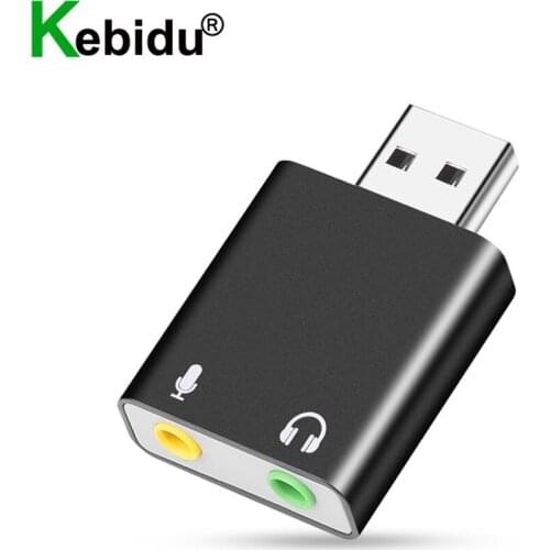 USB To Jack 3.5mm 7.1 Ch External USB Audio Sound Card Converter Headphone Adapter Mic Sound Card Headsets Virtual Microphone