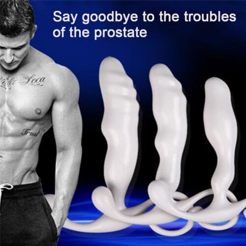 Male Prostate Massage Vibrator Anal Plug Silicone Waterproof Prostate Stimulator Butt Plug Delay Ejaculation Ring Toy For Men