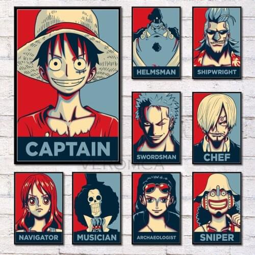 Wall Art 5D Diy Diamond Cross Stitch Anime One Piece Painting Picture Sticker Handmade Embroidery Full Square Drill Gifts