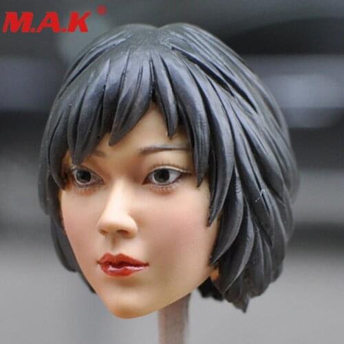 1:6 Scale Female Girl Lady Head Sculpt Figure Head Model Lifelike Sexy Woman Headplay With Short Hair Fit For 12'' Women Figures