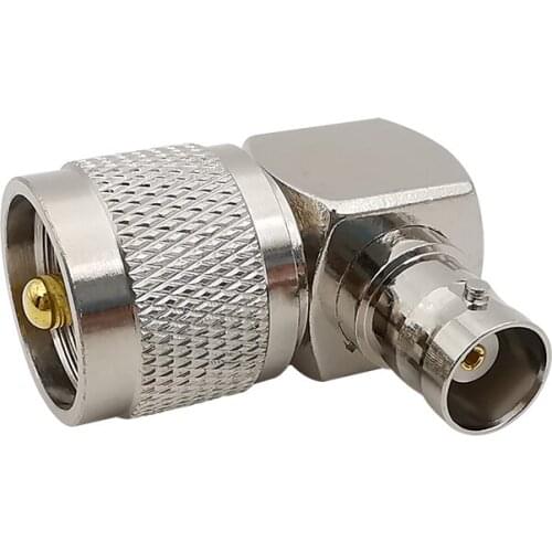 1PCS UHF PL259 PL-259 Male Plug to BNC Female Jack Right Angle 90 Degrees RF Coaxial Adapter L Shape Type Converter Connector