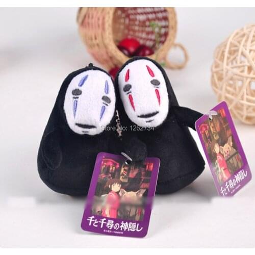 10/Lot Spirited Away Faceless Man 10CM No Face Ghost Kaonashi Pendants Plush Doll Keychain Figure Retail