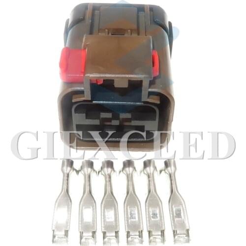 2 Sets 6 Pin 54200610 Waterproof Gasoline Oil Pump Assembly Plug Sockets Female Auto Connector With Terminals