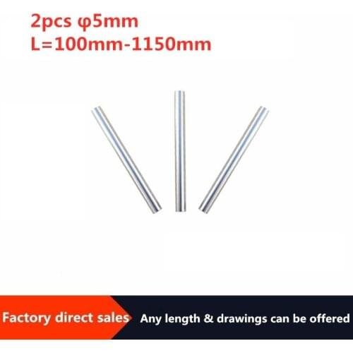 2pcs 3D printer parts Optical axis Optical axis Multi-length option 100mm-1150mm CNC chrome plating OD 5mm