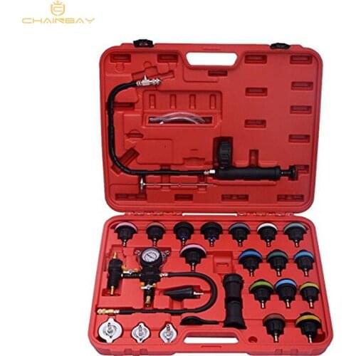 27pcs Universal Radiator Pressure Tester Kit Cooling System Tester Water Tank Leakage Tester Water Tank Leakage Tester
